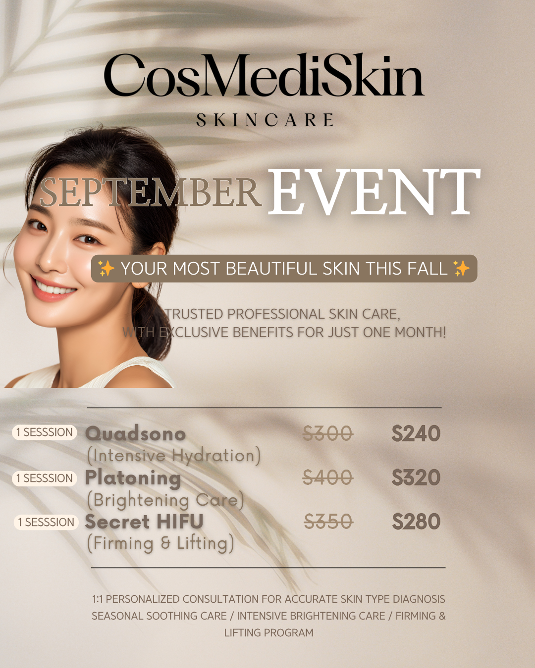 September EVENT ✨ Fall is when your skin shines ✨